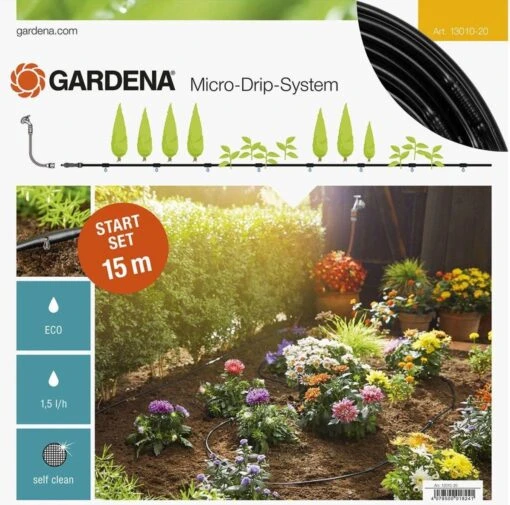 GARDENA Micro Drip System Startset S - Voor Rijplanten Druppelsysteem- 15 Meter -Tuinwerk Verkoop