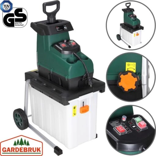 Gardebruk Hakselaar Elektrisch 2800W - 45mm Takdikte - Opvangbak 60 L -Tuinwerk Verkoop 1200x1197 13