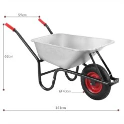 Gardebruk Kruiwagen 100L - Luchtband - 250kg Draagkracht Zilver -Tuinwerk Verkoop 1200x1200 1051