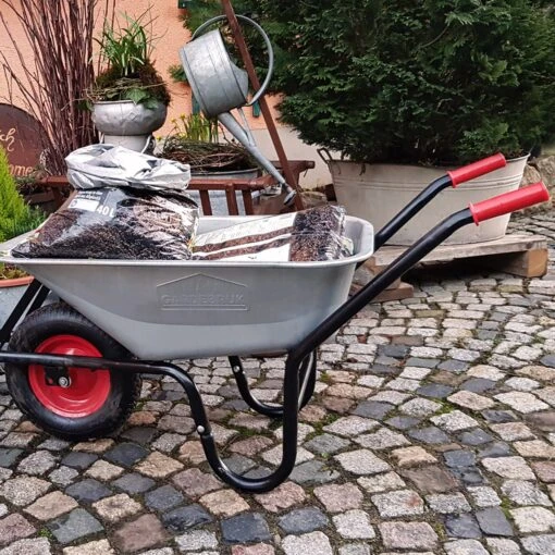 Gardebruk Kruiwagen 100L - Luchtband - 250kg Draagkracht Zilver -Tuinwerk Verkoop 1200x1200 1052