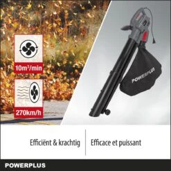 Powerplus POWEG9013 Elektrische Bladblazer - Bladzuiger En -versnipperaar - 3300W - Blazen - Zuigen - Versnipperen - Incl. 40L Opvangzak -Tuinwerk Verkoop 1200x1200 1078