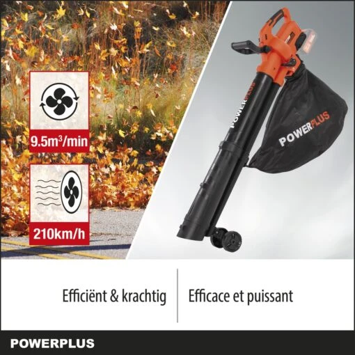 Powerplus Dual Power POWDPG75270 Bladblazer - Bladzuiger En -versnipperaar - Brushless - Blazen - Zuigen - Versnipperen - Excl. Accu En Lader - Incl. Opvangzak 45L -Tuinwerk Verkoop 1200x1200 1083