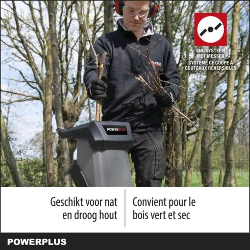 Powerplus POWEG5011 Elektrische Hakselaar Versnipperaar - 2400W - Max. Ø40mm - Incl. Duwstok, Wielen En 50L Opvangzak - Heggen, Bomen En Haag - Tuinonderhoud -Tuinwerk Verkoop 1200x1200 1095