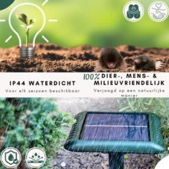 Gardies 2 Stuks Ultrasone Mollenverjager - Oplaadbare Batterijen & Zonne-Energie - Waterdichte Mollenbestrijding - 100% Diervriendelijk -Tuinwerk Verkoop 1200x1200 1159