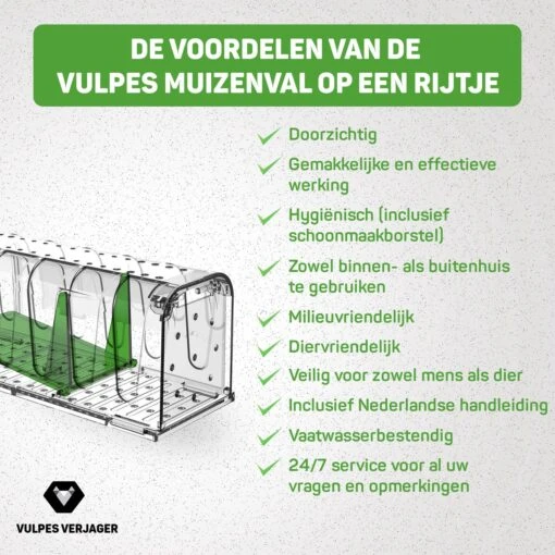 Vulpes Verjager® - Muizenval - Diervriendelijke Muizenvallen Voor Binnen & Buiten - 2 Stuks - Met Schoonmaakborstel - Muizenklem - 100% Pakkans -Tuinwerk Verkoop 1200x1200 1163