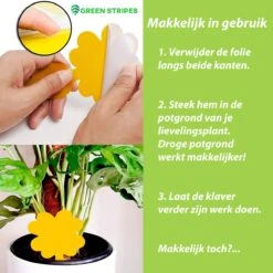 Plak Klavertjes Tegen Rouwvliegjes 15 Stuks - Rouwvliegjes Bestrijden - Varenrouwmug - Plakstrips - Vangkaarten - Vangplaten - Insectenval - Insectenvanger -Tuinwerk Verkoop 1200x1200 1168