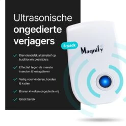 6-Pack Magnify® Ultrasonische Ongedierte Verjager - Muizen Bestrijden - Insecten Bestrijden - Ultrasone Verjager - Pest Repeller - Muizenverjager - 2022 Model -Tuinwerk Verkoop 1200x1200 1244