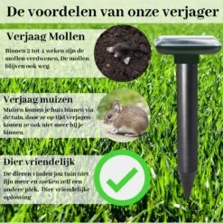 Sedeve Mollenverjager Op Zonne Energie –Mollenverjager – Muizenverjager – Ultrasone-verjager – Bereik Van 150 M2 - Set Van 2 Stuks -Tuinwerk Verkoop 1200x1200 1258