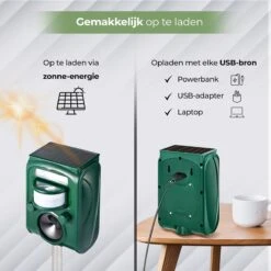 LivingBoost® – Kattenverjager Op Zonneenergie – Kattenschrik – Afweermiddel Voor Tuin – Met Adapter – Ultrasone Golf – Marterverjager – Verdrijft Katten, Ratten, Muizen, Etc. -Tuinwerk Verkoop 1200x1200 1275