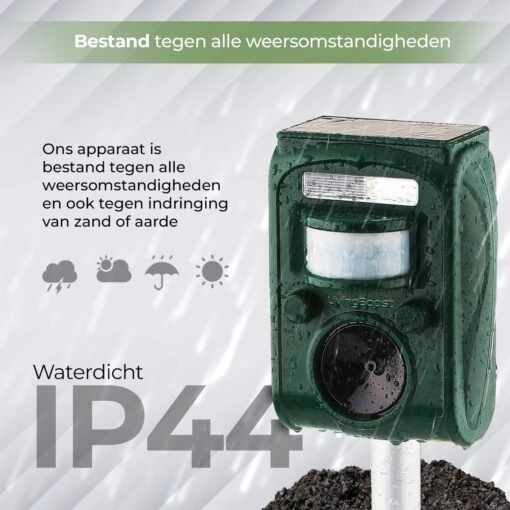 LivingBoost® – Kattenverjager Op Zonneenergie – Kattenschrik – Afweermiddel Voor Tuin – Met Adapter – Ultrasone Golf – Marterverjager – Verdrijft Katten, Ratten, Muizen, Etc. -Tuinwerk Verkoop 1200x1200 1277