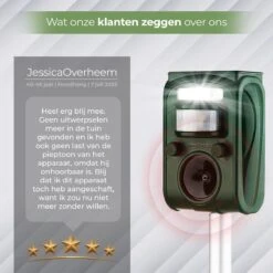 LivingBoost® – Kattenverjager Op Zonneenergie – Kattenschrik – Afweermiddel Voor Tuin – Met Adapter – Ultrasone Golf – Marterverjager – Verdrijft Katten, Ratten, Muizen, Etc. -Tuinwerk Verkoop 1200x1200 1282