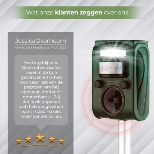 LivingBoost® – Kattenverjager Op Zonneenergie – Kattenschrik – Afweermiddel Voor Tuin – Met Adapter – Ultrasone Golf – Marterverjager – Verdrijft Katten, Ratten, Muizen, Etc. -Tuinwerk Verkoop 1200x1200 1282