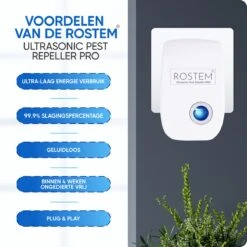 Rostem 4-Pack Ultrasonische Ongedierte Verjager Voor Binnen - Muizen Bestrijden - Insecten Bestrijden - Ultrasone Verjager - Pest Repeller - Muizenverjager - Wit -Tuinwerk Verkoop 1200x1200 1287