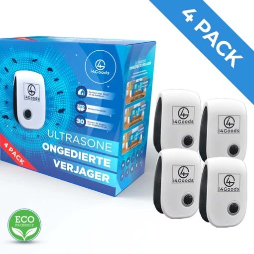 4-Pack I4Goods Ultrasone Ongedierte Verjager - Pest Reject - Muizenverjager - Vliegenverjager - Muggenstekker - Geen Chemicaliën Of Gif - Ook Voor Geaarde Stopcontacten -Tuinwerk Verkoop 1200x1200 1293