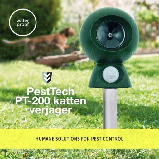 Pest Tech - PT-200 - Kattenverjager - Ultrasone Kattenverjager - Kattenschrik - Zonneenergie - Marterverjager -Zonder Solar Paneel - *Zonder Batterijen Inclusief -Tuinwerk Verkoop 1200x1200 1317