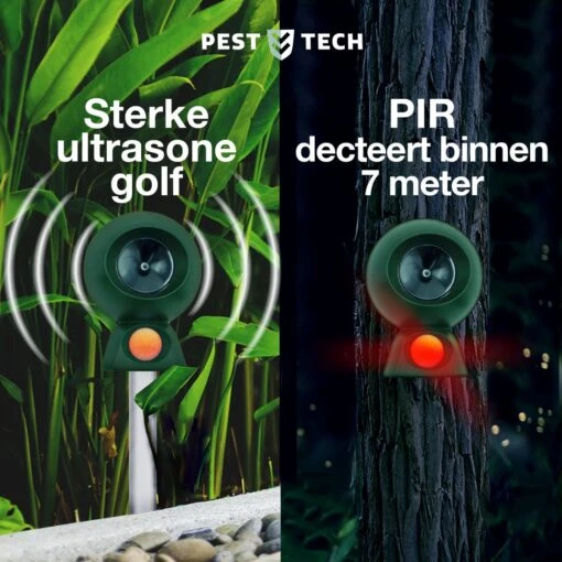 Pest Tech - PT-200 - Kattenverjager - Ultrasone Kattenverjager - Kattenschrik - Zonneenergie - Marterverjager -Zonder Solar Paneel - *Zonder Batterijen Inclusief -Tuinwerk Verkoop 1200x1200 1319