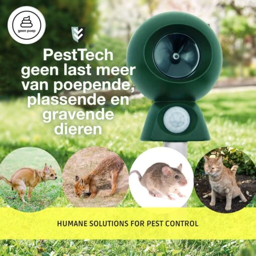 Pest Tech - PT-200 - Kattenverjager - Ultrasone Kattenverjager - Kattenschrik - Zonneenergie - Marterverjager -Zonder Solar Paneel - *Zonder Batterijen Inclusief -Tuinwerk Verkoop 1200x1200 1321