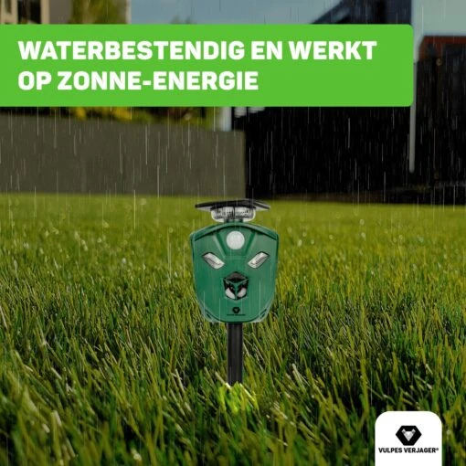 Vulpes Verjager® Ultrasone Kattenverjager Op Zonneenergie - Kattenschrik - Marterverjager - Waterdicht, 360° Bescherming & 20m Bereik - Afweermiddel Voor Vogels, Katten, Muizen Etc. -Tuinwerk Verkoop 1200x1200 1323