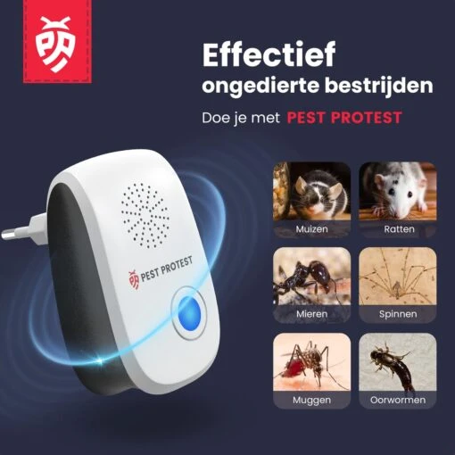 4-Pack Pest Protest® Muizenverjager – Ongedierte Verjager - Repeller Met Ultrasone – Insecten Reject – Diervriendelijk Muizen Bestrijding -Tuinwerk Verkoop 1200x1200 1345