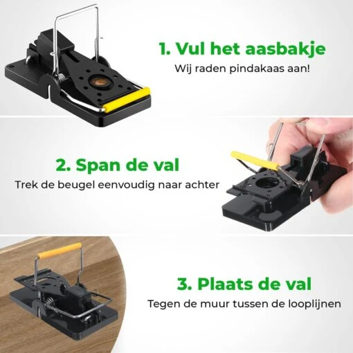 VerminBuster Muizenval 6 Stuks - Mouse Trap - Voor Binnen En Buiten - Professionele Muizenklemmen -Tuinwerk Verkoop 1200x1200 1403