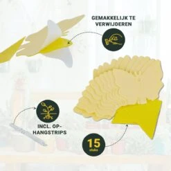 Rouwvliegjes Bestrijden 15 Stuks - Vliegenvanger - Insectenvanger - Lijmval - Vangplaten - Plak Klavertjes Tegen Rouwvliegen En Trips - Vangkaarten - Hebron® -Tuinwerk Verkoop 1200x1200 1421