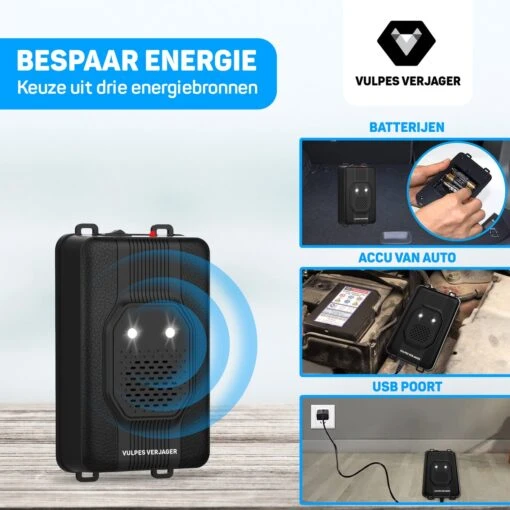 Vulpes Verjager® Marterverjager - Ongedierteverjager - Multifunctionele Set Binnen & Buiten - Batterijen, 12V & Auto Accu - Marters, Muizen & Ratten - Steenmarter Verjager PRO - Incl. E-Book -Tuinwerk Verkoop 1200x1200 1530