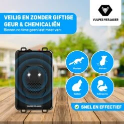 Vulpes Verjager® Marterverjager - Ongedierteverjager - Multifunctionele Set Binnen & Buiten - Batterijen, 12V & Auto Accu - Marters, Muizen & Ratten - Steenmarter Verjager PRO - Incl. E-Book -Tuinwerk Verkoop 1200x1200 1535