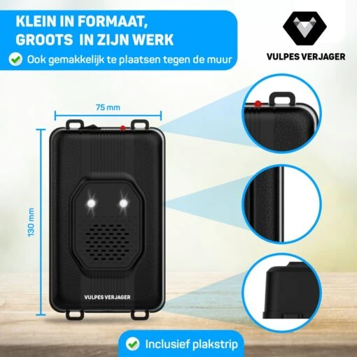 Vulpes Verjager® Marterverjager - Ongedierteverjager - Multifunctionele Set Binnen & Buiten - Batterijen, 12V & Auto Accu - Marters, Muizen & Ratten - Steenmarter Verjager PRO - Incl. E-Book -Tuinwerk Verkoop 1200x1200 1536