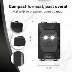 Living Nine Marterverjager - Ongedierteverjager - Muizenverjager & Rattenverjager - Ultrasone & Flitsen - Werkt Op Autoaccu, Batterijen Of Netstroom - Voor Binnen, Buiten En Auto - Marter Verjager - Steenmarter -Tuinwerk Verkoop 1200x1200 1558