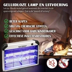 Shutterlight® 20 Watt Insectenlamp - Tot 50 M2 - 2000V - Muggenlamp - Vliegenlamp - Muggenvanger - Binnen -Tuinwerk Verkoop 1200x1200 1688