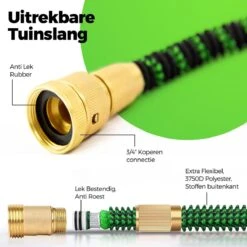 MD-Goods ® Super Sterk Uitrekbare Tuinslang Tot 30 Meter + GRATIS Tas En Koppelstuk - Tuinsproeier - Tuin Besproeien - Waterslang - Sproeikop - Groen - Flexibel Elastisch -Tuinwerk Verkoop 1200x1200 498