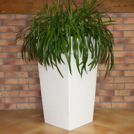 Prosperplast Kunststof Urbi Bloempot/plantenpot Met Binnenpot Wit 32 X 32 X 61 Cm - 21/49 Liter - Hoge Vierkante Bloempotten -Tuinwerk Verkoop 1200x1200 659