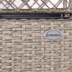 Casaria Polyrattan Bloembak – 3 Bakken Klimophek - Crème -Tuinwerk Verkoop 1200x1200 774