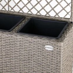 Casaria Polyrattan Bloembak – 3 Bakken Klimophek - Crème -Tuinwerk Verkoop 1200x1200 775