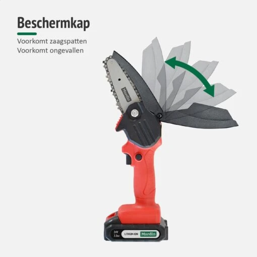 Mardin Mini Kettingzaag - Snoeizaag - Kettingzaag - Kettingzaag Electrisch Met 2 Accu - Inclusief Koffer - 1 Extra Accu - Rood -Tuinwerk Verkoop 1200x1200 869