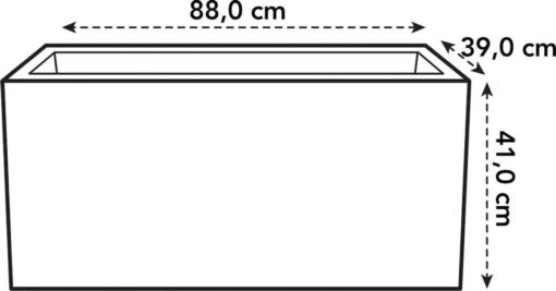 Elho Vivo Structure Finish Lang 90 - Plantenbak Voor Binnen & Buiten - Ø 88 X H 41 - Wit -Tuinwerk Verkoop