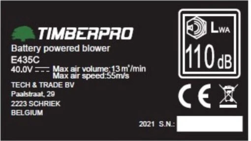 TIMBERPRO - Bladblazer Elektrisch 40V, ZEER Krachtig (incl. 4A Batterij En Incl. Lader) -Tuinwerk Verkoop 1200x676 4