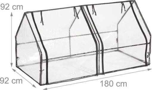 Relaxdays Kweekkas Pvc Met 2 Deuren - Lage Foliekas - Kleine Tuinkas - Plantenkas Tuin -Tuinwerk Verkoop 1200x709 1