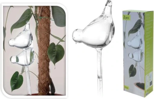 Planten Watergever Glazen Vogel (set Van 2) -Tuinwerk Verkoop