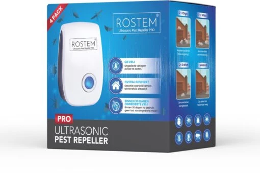 Rostem 4-Pack Ultrasonische Ongedierte Verjager Voor Binnen - Muizen Bestrijden - Insecten Bestrijden - Ultrasone Verjager - Pest Repeller - Muizenverjager - Wit -Tuinwerk Verkoop 1200x798 8