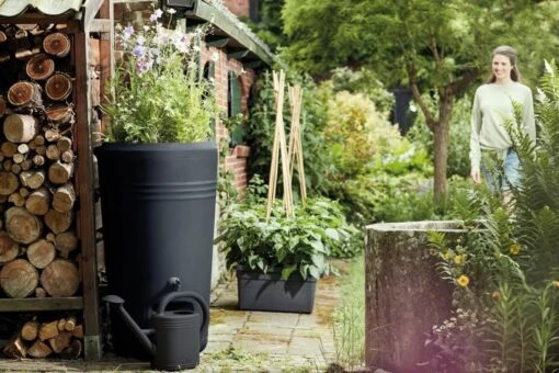 Elho Green Basics Regenton - Regenton - Living Black - Buiten - 200 Liter -Tuinwerk Verkoop 1200x800 55