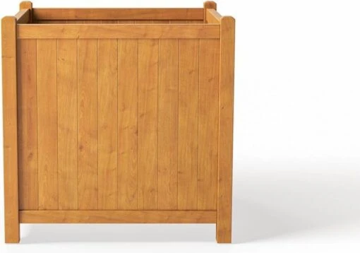 Houten Plantenbak Met Wieltjes 50x50 - Geolied Duurzaam FSC Acaciahout – Bloembak Buiten - Plantenbakken Buiten - Perfecthomeshop -Tuinwerk Verkoop 1200x842 8