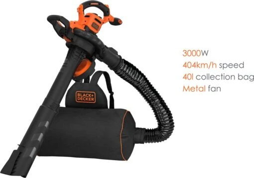 Black & Decker BLACK+DECKER BEBLV300SB-QS Bladblazer - 404 Km/u - 3000W - Zuig-/blaasfunctie - Gesnoerd -Tuinwerk Verkoop 1200x842 9