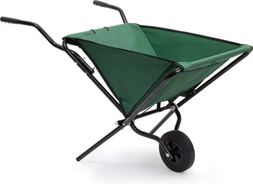 Relaxdays Kruiwagen Opvouwbaar - Inklapbare Tuinwagen - Vouwkruiwagen - Groen - 50 L -Tuinwerk Verkoop 1200x875 1