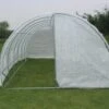 Merkloos Tunnelkas Met Structuur Van Gegalvaniseerd Staal En Deur 18 M² - L600 X B300 X H200 Cm - ALOCASIA L 300 Cm X H 200 Cm X D 600 Cm -Tuinwerk Verkoop 1200x900 13