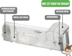 Forgoods Muizenval - Diervriendelijke Muizenval Voor Binnen En Buiten - Rattenval - Met Schoonmaakborstel - Model 2023 -Tuinwerk Verkoop 1200x933 3