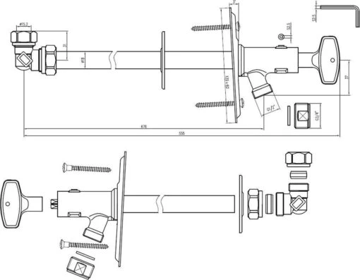 Riko Vorstbestendige Gevelkraancombinatie 15X3/4 -Tuinwerk Verkoop