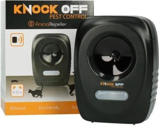 Knock Off Animal Repeller – Ultrasone Verjager – Dierenverjager – Kattenverjager – Ongedierteverjager – Op Batterijen – 300m2 Bereik – Verschillende Ultrasoon Instellingen -Tuinwerk Verkoop 1200x956 1