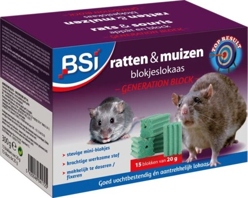 BSI - Generation Block - Tegen Muizen- Ongediertebestrijding - 100 G Lokaas - (5x20g) -Tuinwerk Verkoop 1200x960 3