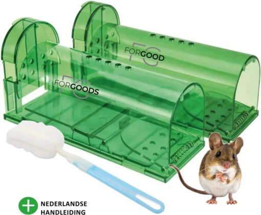 Forgoods Muizenval - Diervriendelijke Muizenvallen Voor Binnen En Buiten - 2 Stuks - Met Schoonmaakborstel - Model 2023 -Tuinwerk Verkoop 1200x987 1
